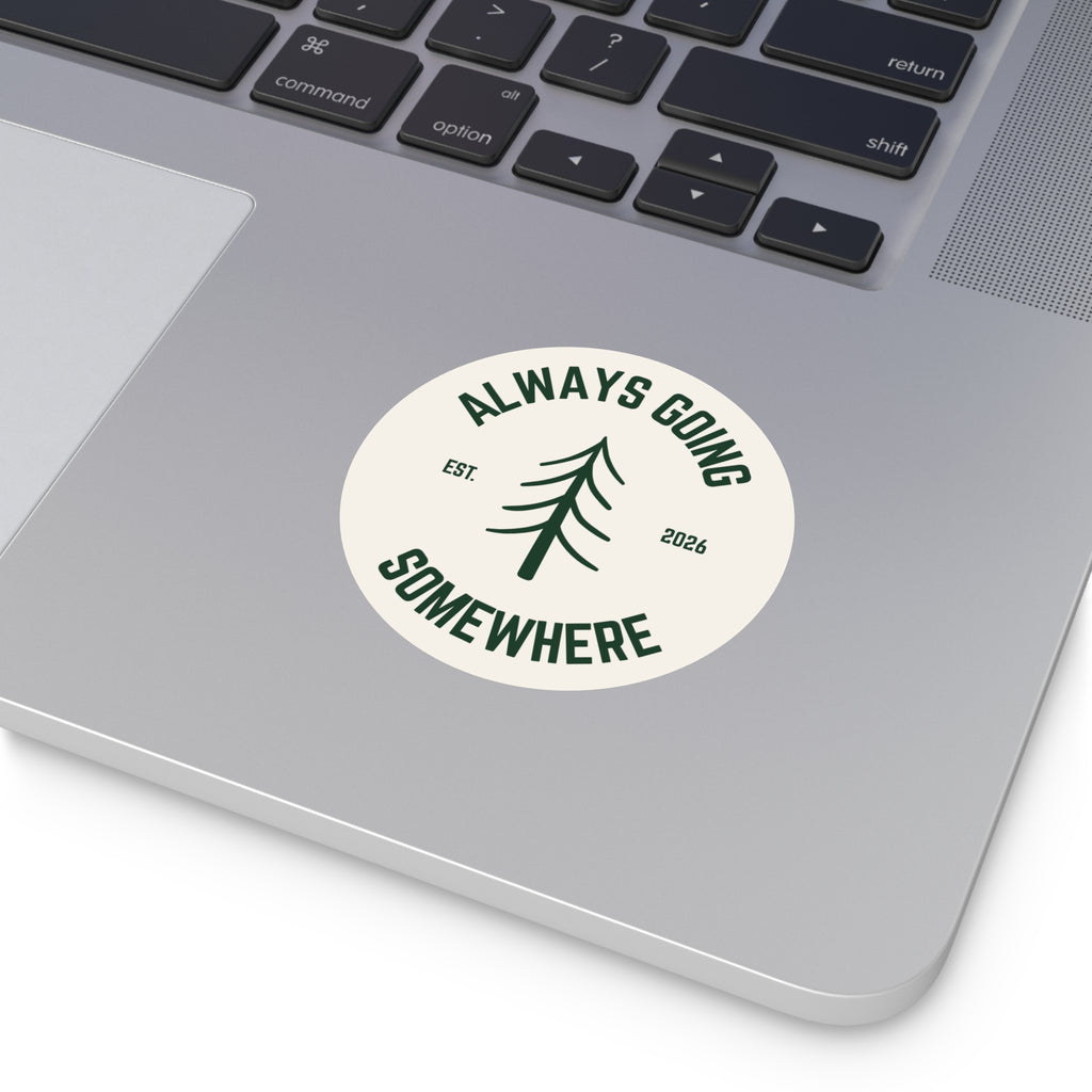 Always Going Somewhere Sticker in Sand