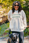 Always Going Somewhere Crewneck in Sand