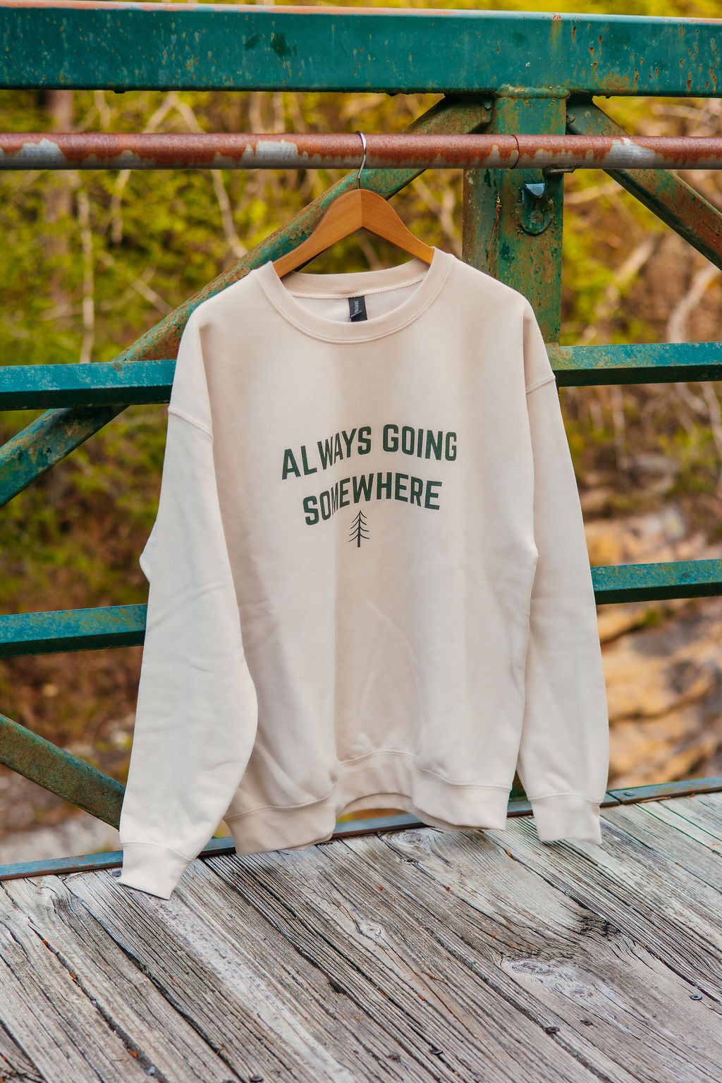 Always Going Somewhere Crewneck in Sand