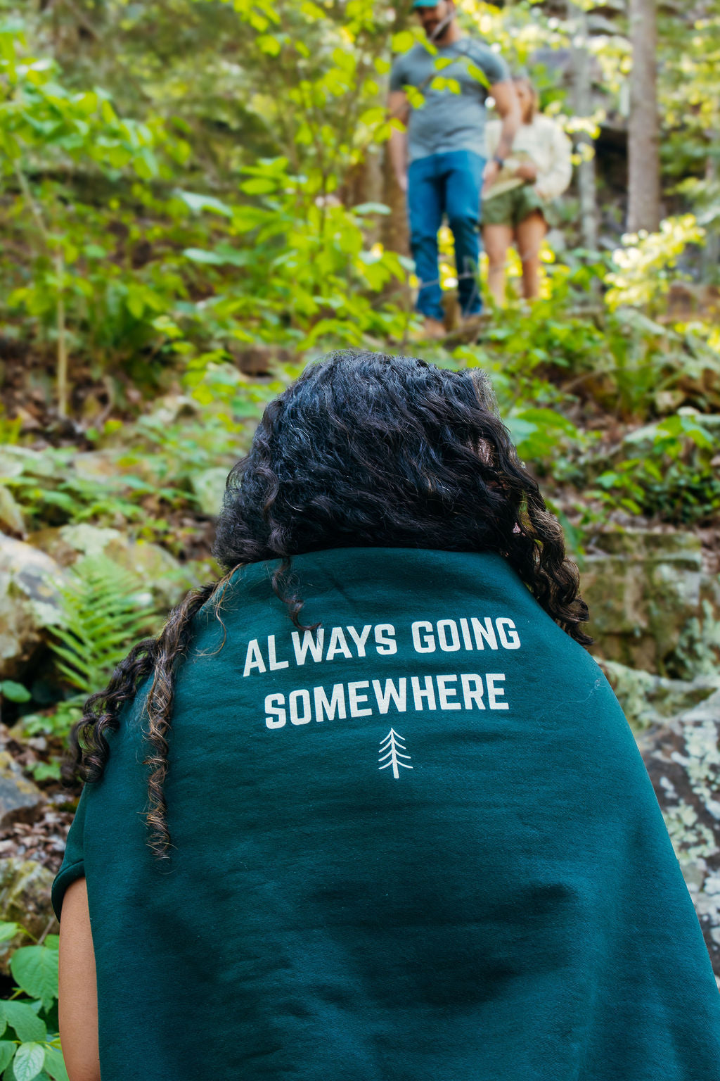 Always Going Somewhere Crewneck in Pine