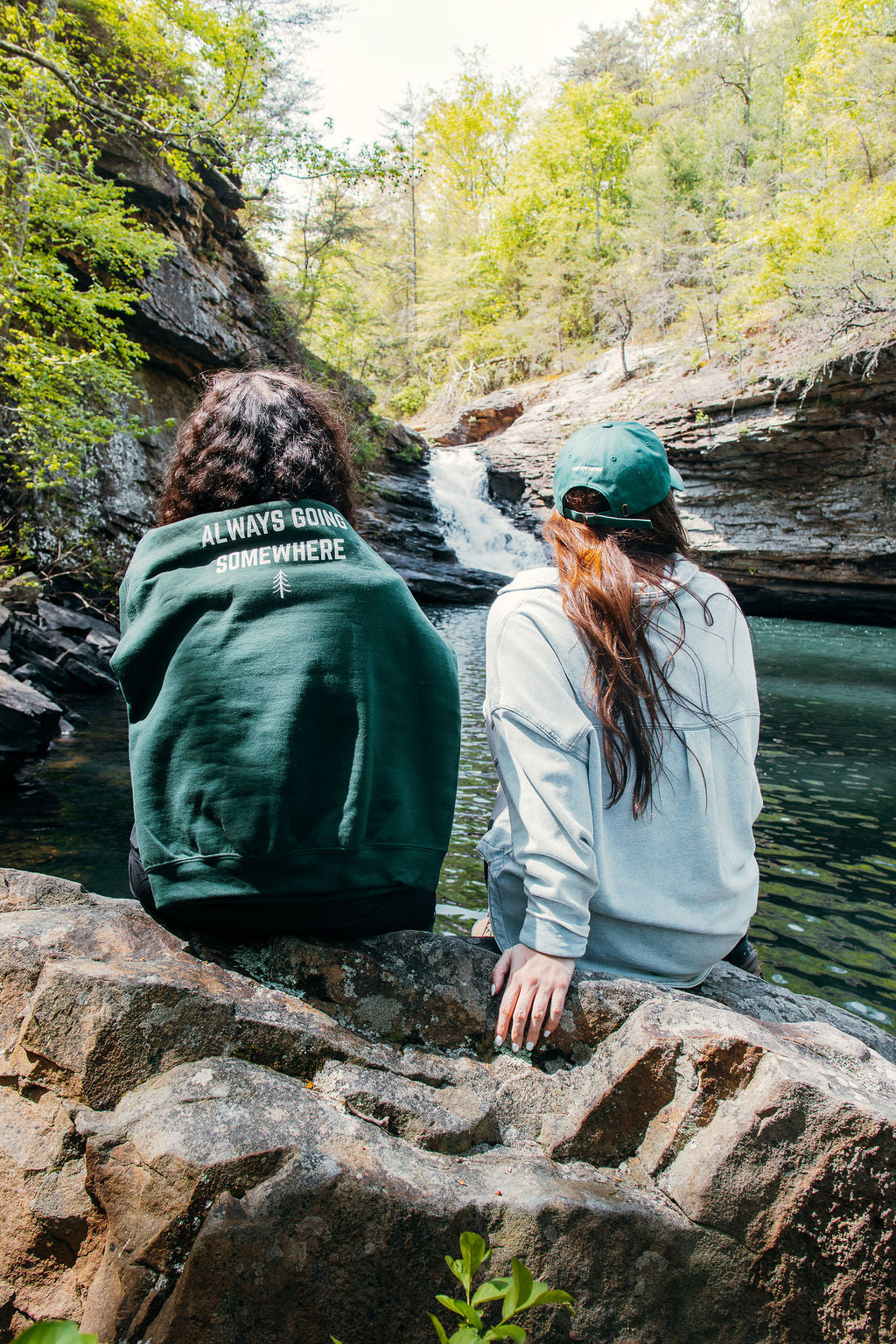 Always Going Somewhere Crewneck in Pine