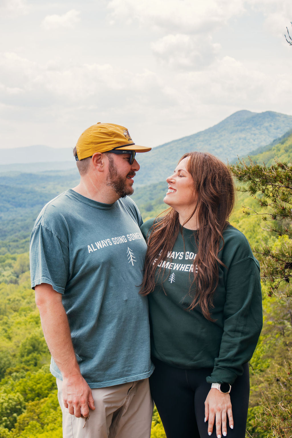Always Going Somewhere Crewneck in Pine