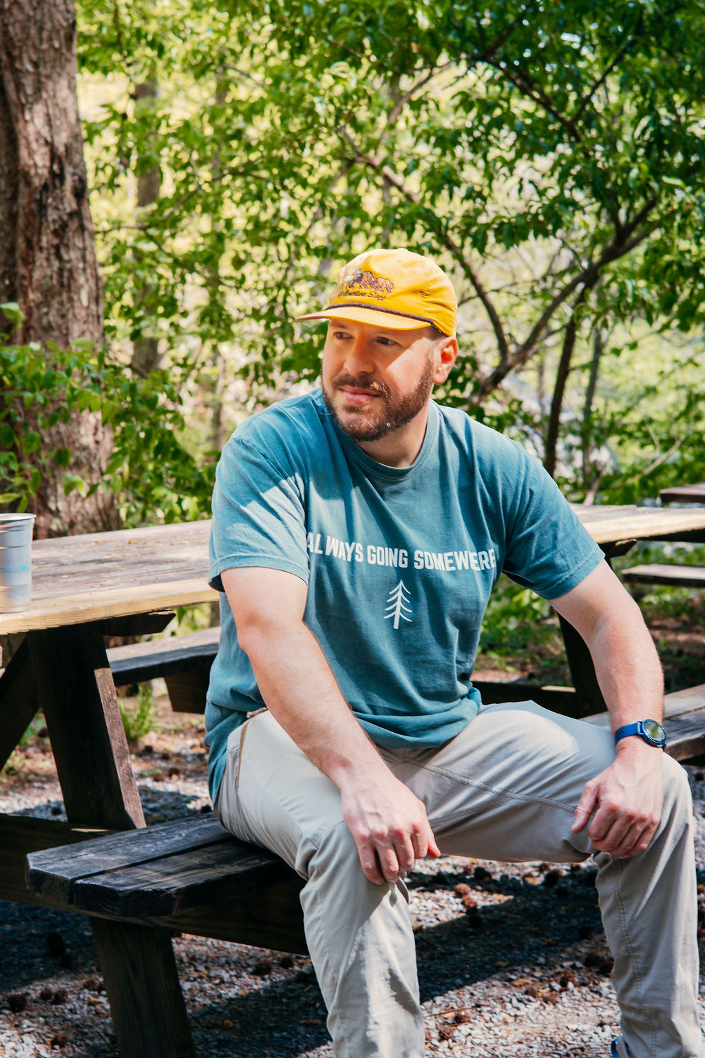 Always Going Somewhere Tee in Pine