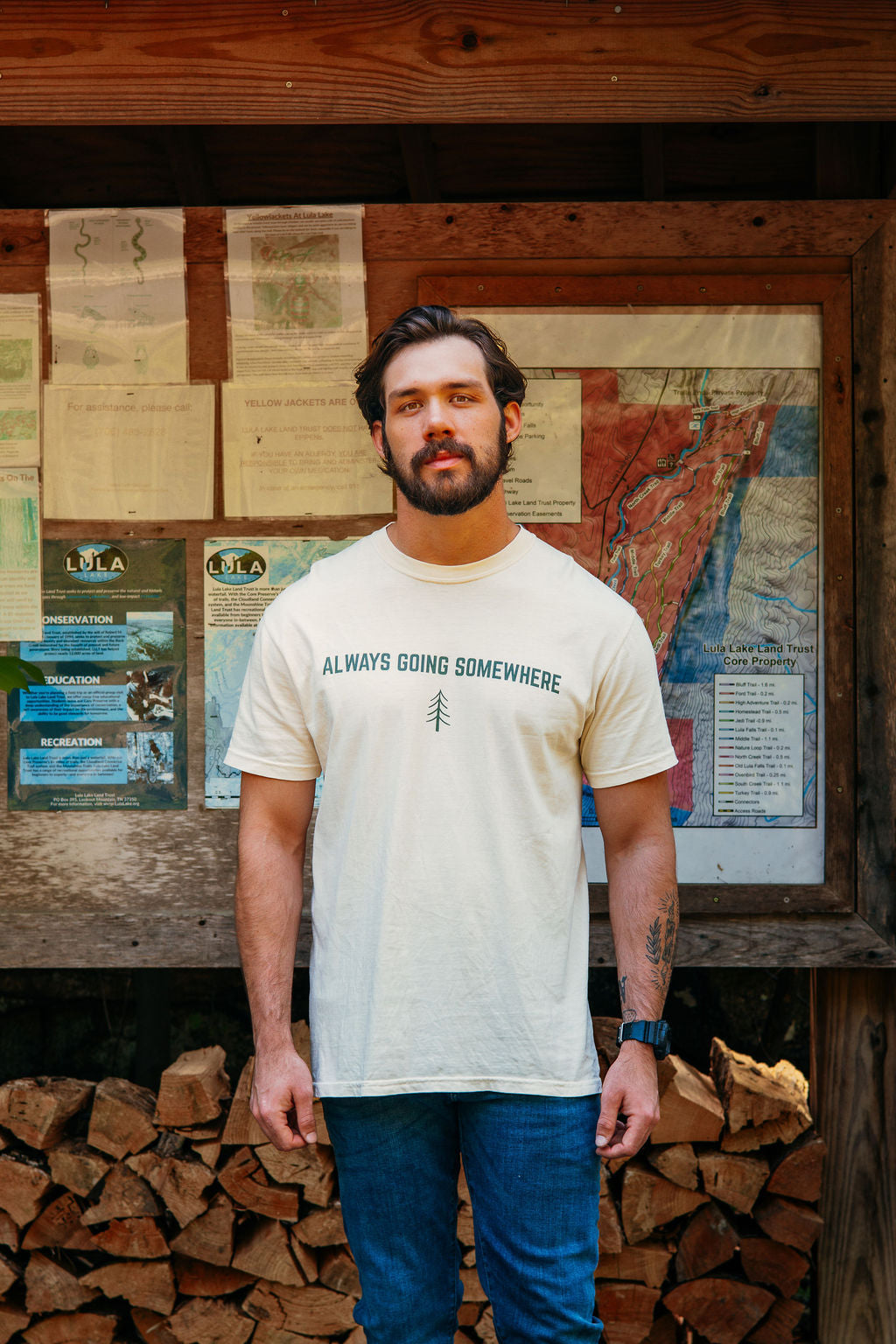 Always Going Somewhere Tee in Sand