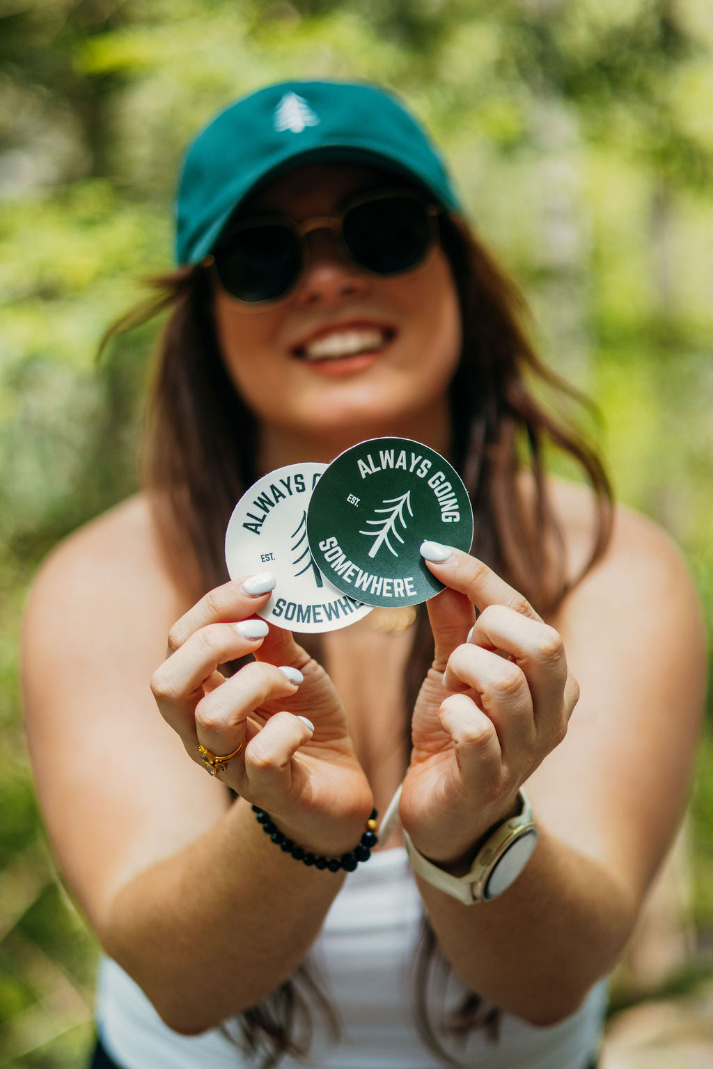 Always Going Somewhere Sticker in Pine