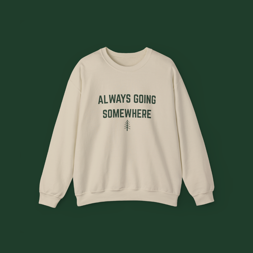 Always Going Somewhere Crewneck in Sand
