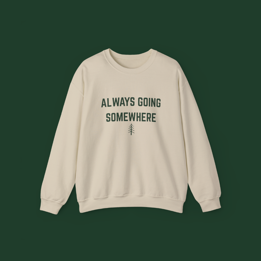 Always Going Somewhere Crewneck in Sand
